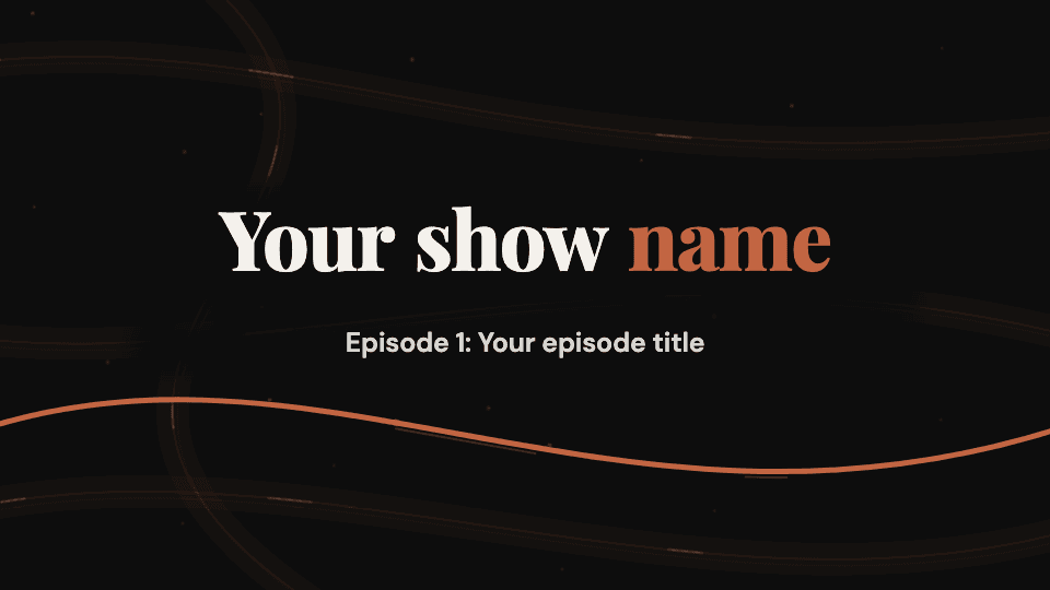 A frame from the Show open template