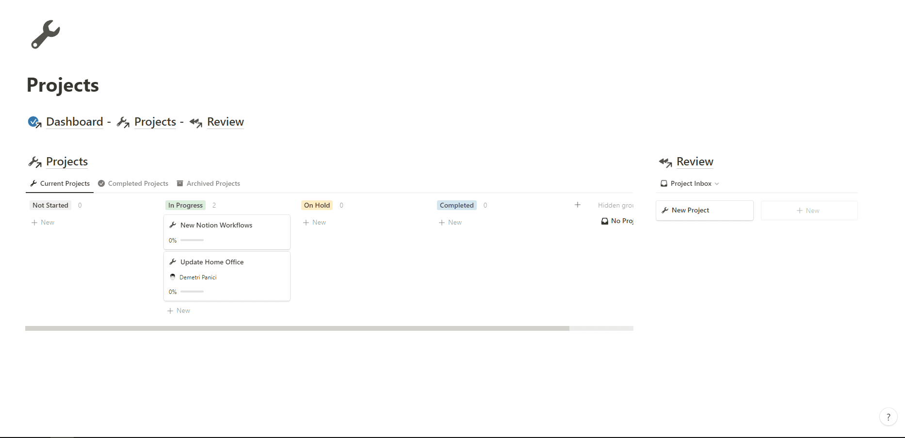 Getting Things Done Workspace product screenshot
