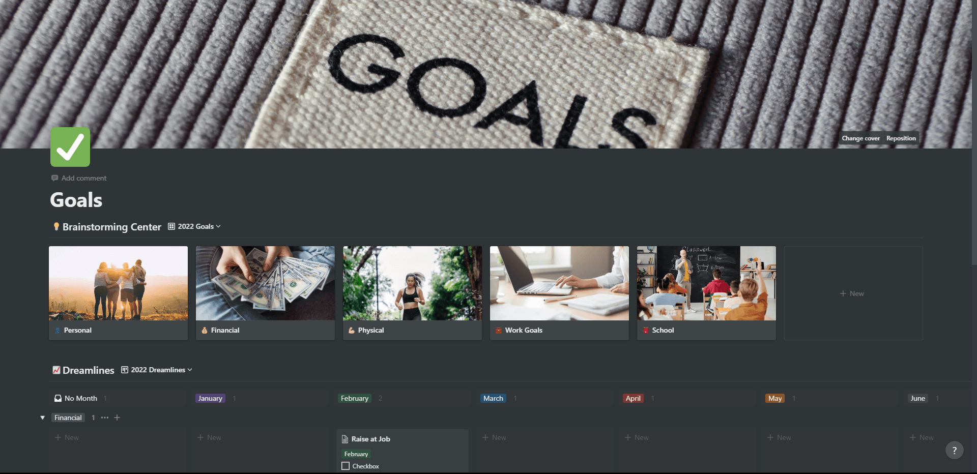Goals and Dreamlines product screenshot