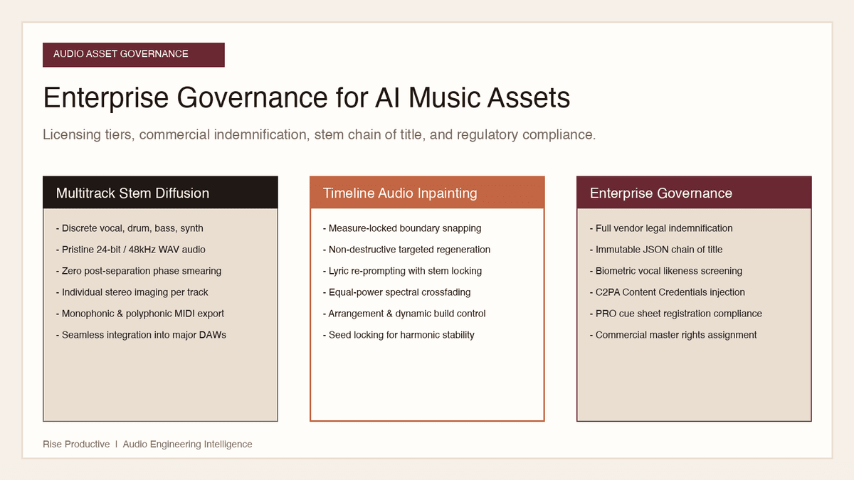Enterprise Governance for AI Music Assets Card